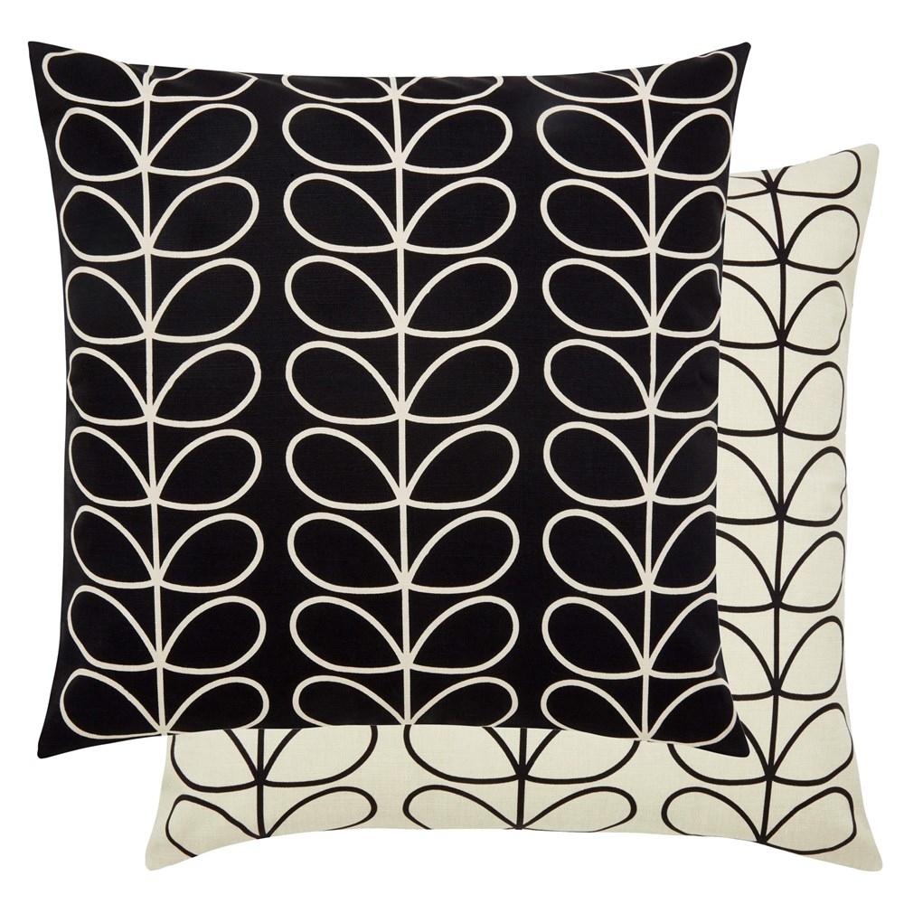 Small Linear Stem Cushion in Monochrome by Orla Kiely